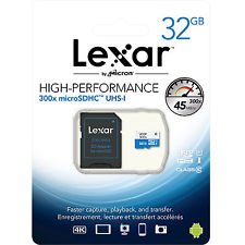 Lexar High Performance 300x Micro SDHC UHS-I Card - 32GB