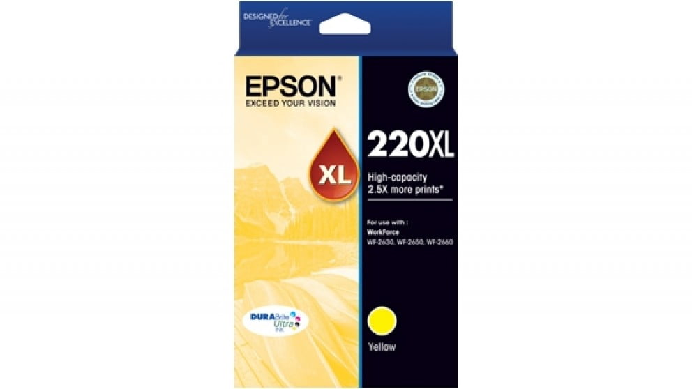 Epson 220XL Yellow Genuine High-Capacity Ink Cartridge