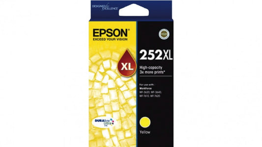 EPSON 252XL YELLOW GENUINE HIGH CAPACITY INK CARTRIDGE.