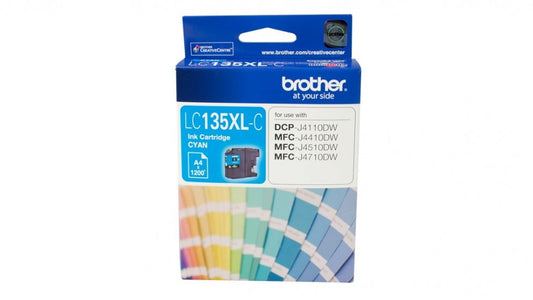 BROTHER LC135XL CYAN HIGH CAPACITY INK CARTRIDGE.
