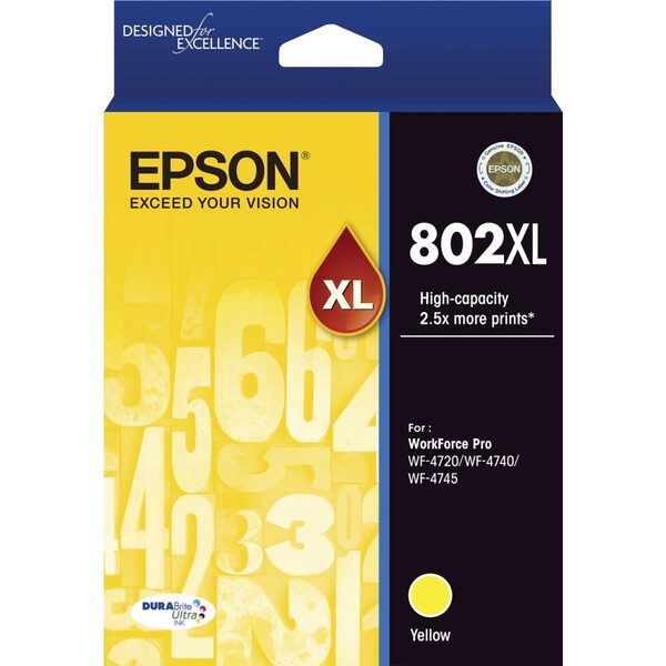 Epson 802XL Yellow Genuine Ink Cartridge