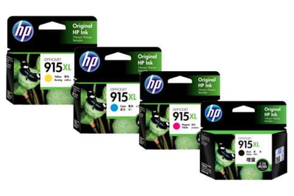 HP 915 XL GENUINE HIGH YIELD ORIGINAL 4-INK VALUE PACK. FREE DELIVERY.