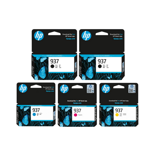 HP 937 Genuine 5-Ink Value Pack with Extra Black.