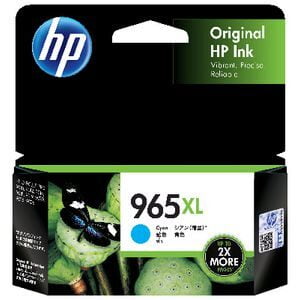 HP 965XL CYAN GENUINE HIGH CAPACITY INK CARTRIDGE.
