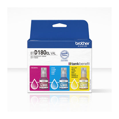 BROTHER BTD-180 COLOUR 3-BOTTLE VALUE PACK.