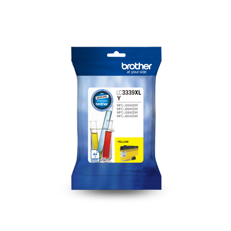 BROTHER LC-3339XL YELLOW GENUINE HIGH CAPACITY INK CARTRIDGE.