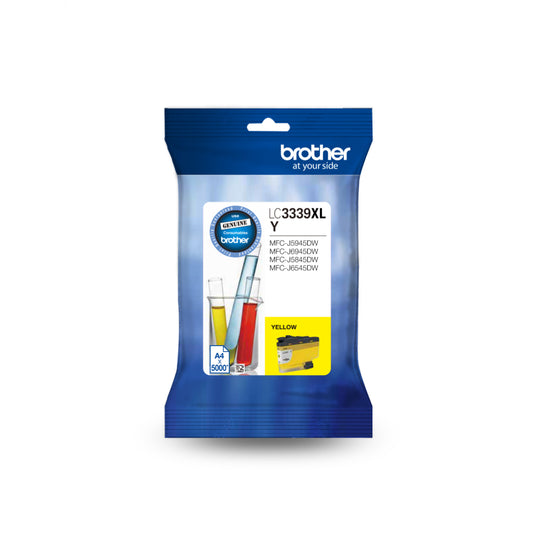 BROTHER LC-3339XL YELLOW GENUINE HIGH CAPACITY INK CARTRIDGE.