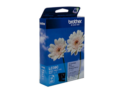 BROTHER LC39 CYAN GENUINE INK CARTRIDGE.