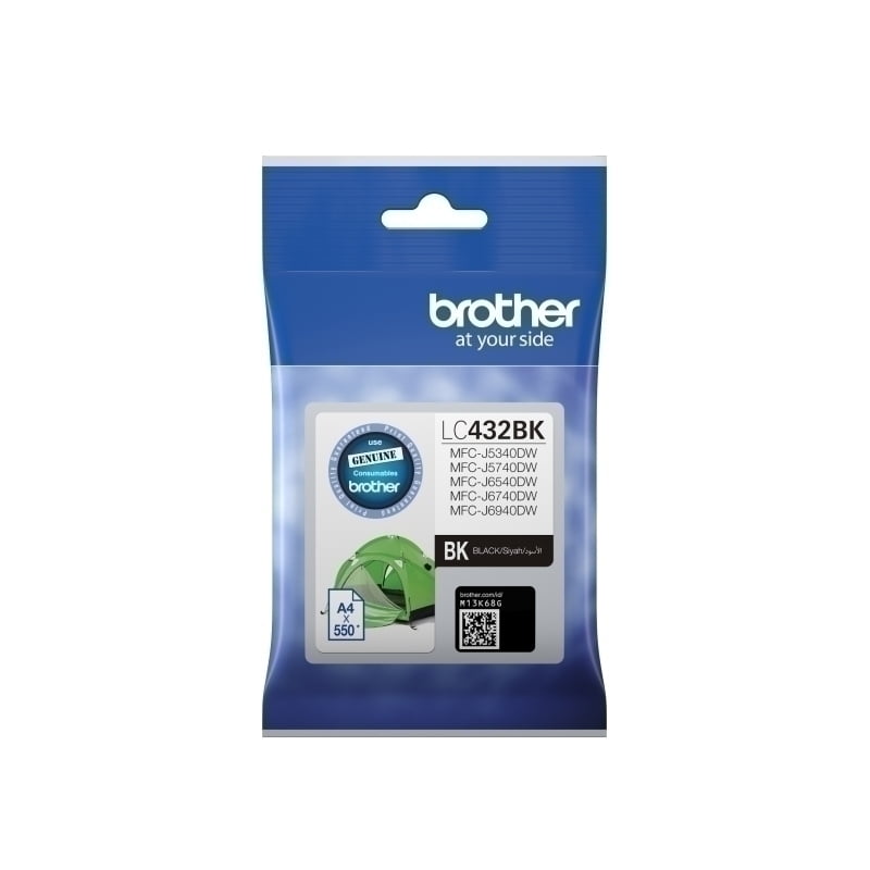 BROTHER LC-432 BLACK GENUINE INK CARTRIDGE