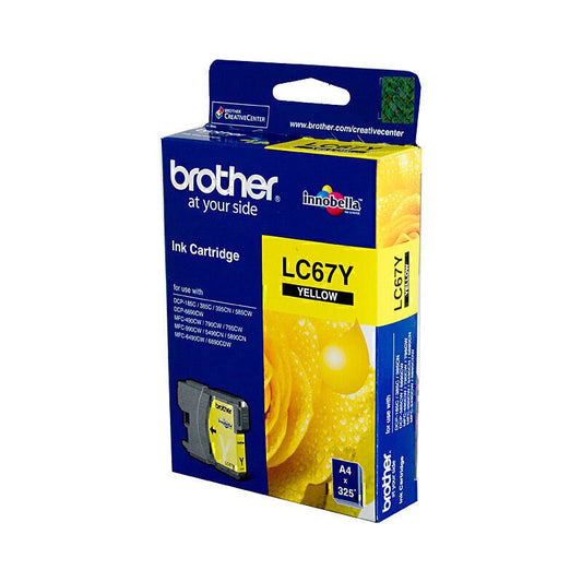 BROTHER LC-67 YELLOW GENUINE INK.