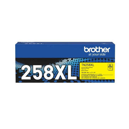 BROTHER TN-258XL GENUINE 4-TONER HIGH YIELD VALUE PACK.