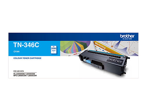 Brother TN346 Cyan Genuine Toner Cartridge