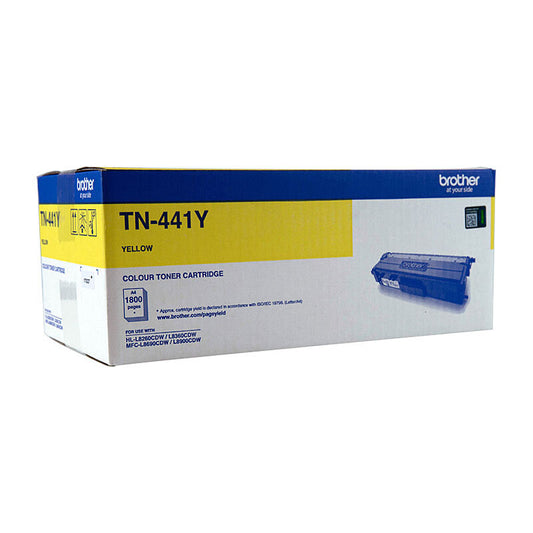 Brother TN-441 Yellow Genuine Toner Cartridge.