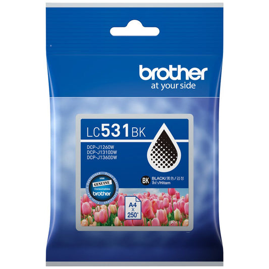 Brother LC-531 Black Genuine Ink Cartridge.
