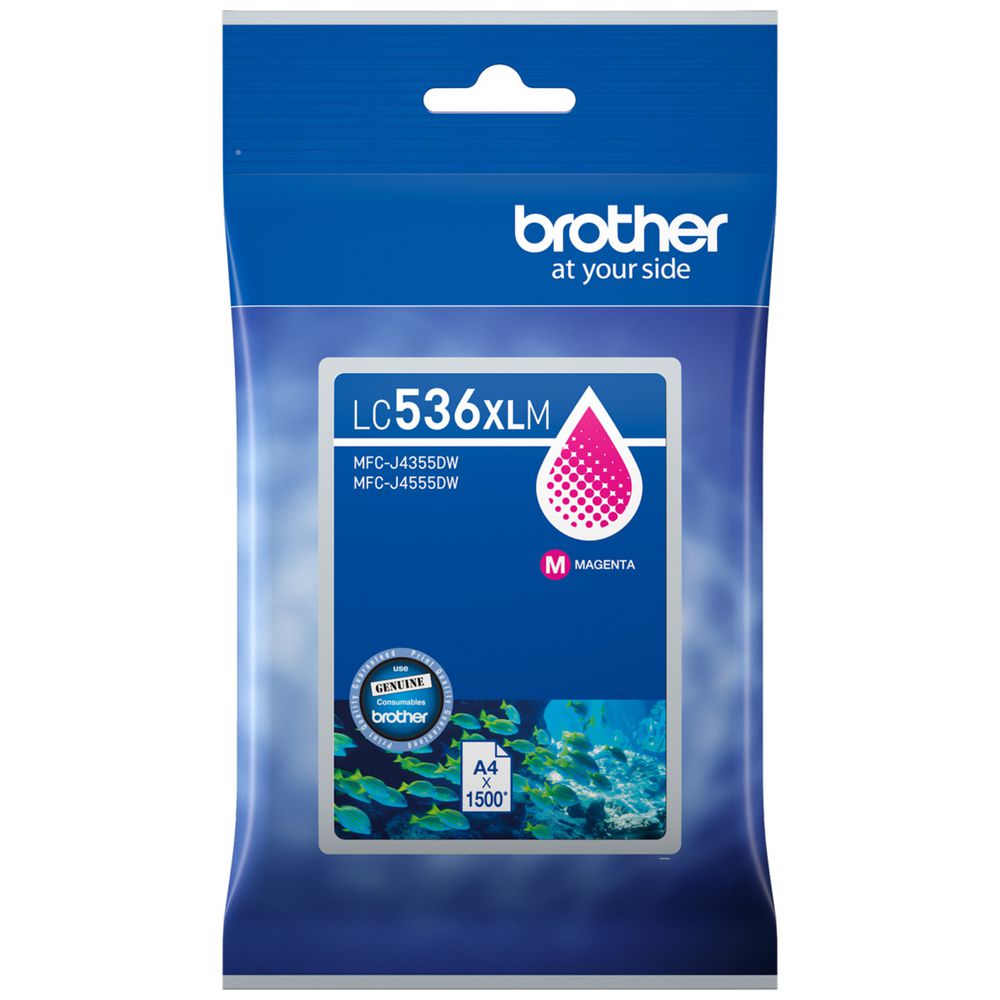 Brother LC-536XL Magenta Genuine High Capacity Ink Cartridge. FREE DELIVERY.