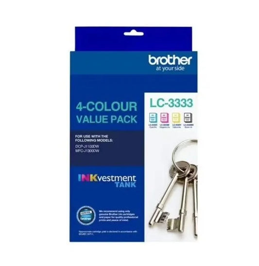 BROTHER LC-3333 GENUINE 4-INK VALUE PACK