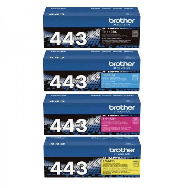 Brother TN-443 Genuine 4-Toner Value Pack.