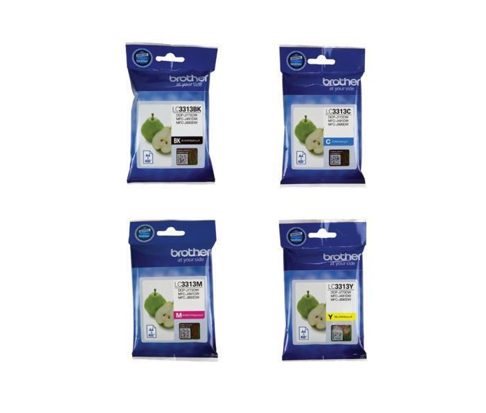 BROTHER LC-3313 GENUINE 4-INK VALUE PACK.