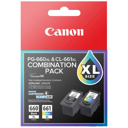 Canon PG-660XL Black & CL-661XL Colour Genuine High Capacity Combo.