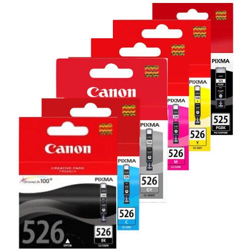CANON PGI-525/ CLI-526 GENUINE 6-INK ORIGINAL VALUE PACK