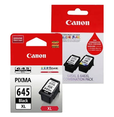 CANON PG-645XL 2 BLACKS CL-646XL 1 COLOUR HIGH CAPACITY GENUINE 3-INK XL COMBO.