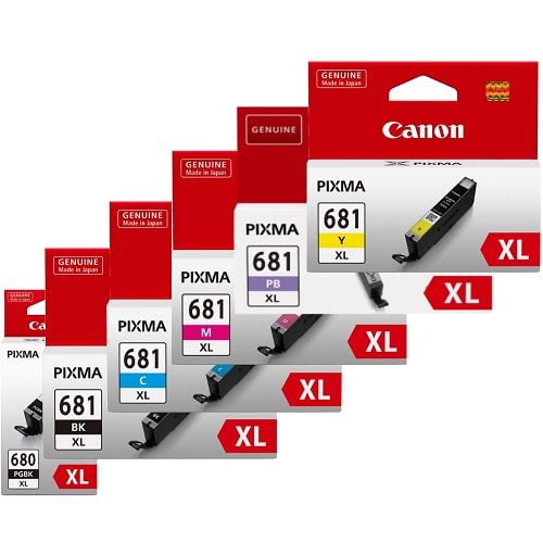 CANON PGI-680XL & CLI-681XL GENUINE HIGH CAPACITY ORIGINAL 6-INK VALUE PACK.