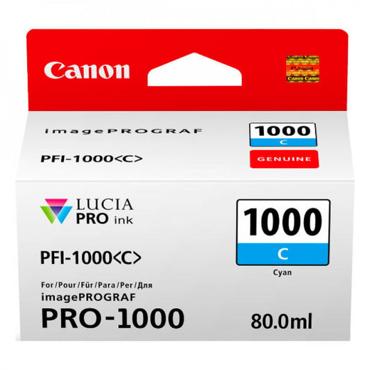 Canon PFI-1000C Cyan Genuine Ink Tank