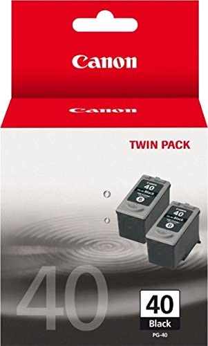 CANON PG40 TWIN BLACK GENUINE INK CARTRIDGES.
