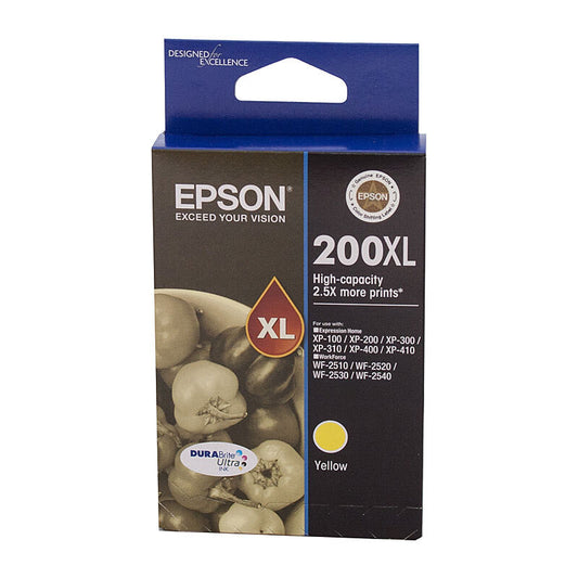 Epson 200 XL Yellow Genuine High Capacity Ink Cartridge.