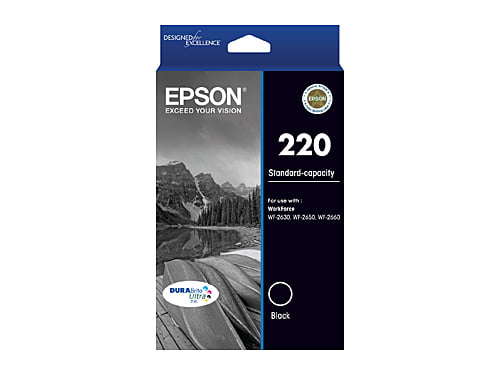 EPSON 220 BLACK GENUINE INK CARTRIDGE.
