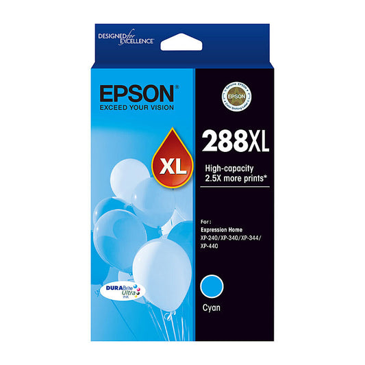 Epson 288 XL Cyan Genuine High Capacity Ink Cartridge.