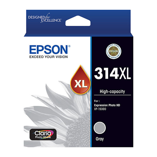 Epson 314XL Grey (Gray) Genuine High Capacity Ink Cartridge.