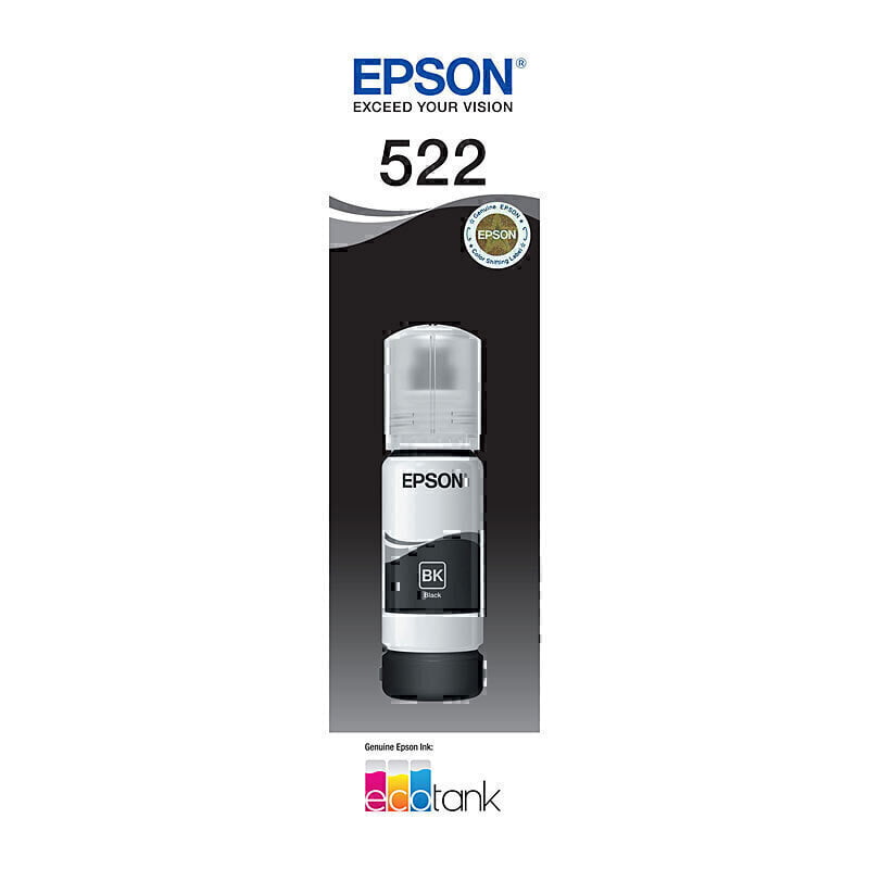 Epson T522 Black Genuine EcoTank Bottle Ink