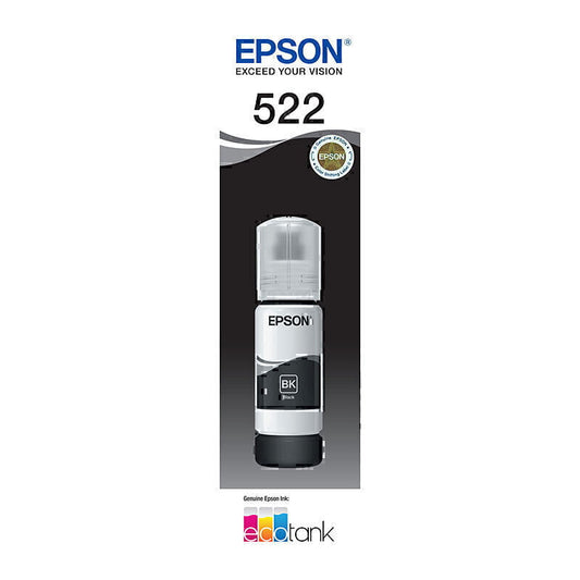 Epson T522 Black Genuine EcoTank Bottle Ink