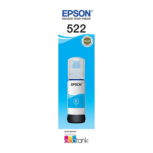 EPSON T522 CYAN ECO-TANK BOTTLE INK.