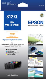Epson 812XL Genuine High Capacity 4-Ink Value Pack