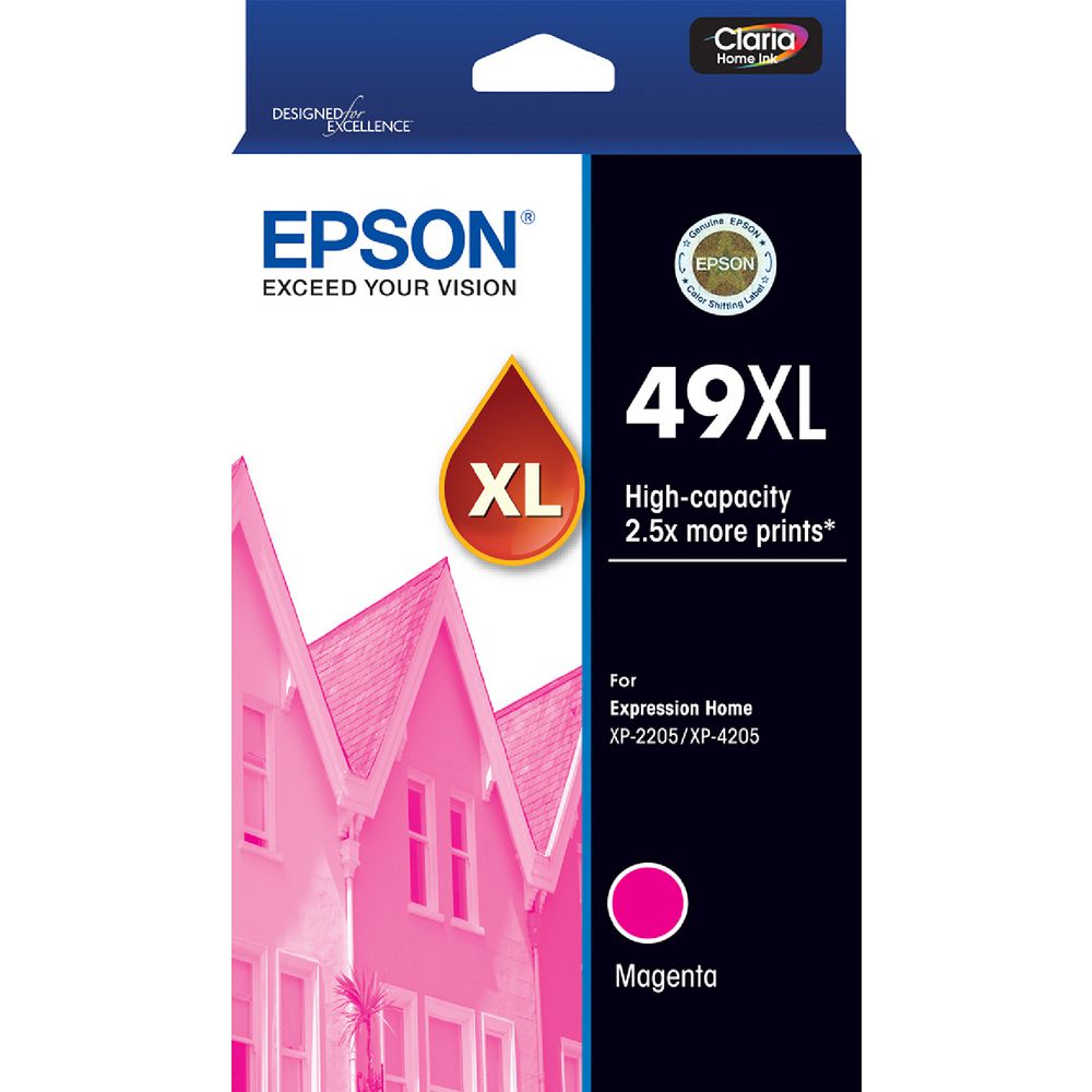 Epson 49XL Genuine High Yield 4-Ink Value Pack.