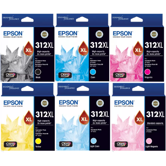 Epson 312XL Genuine High Capacity 6-Ink Value Pack.