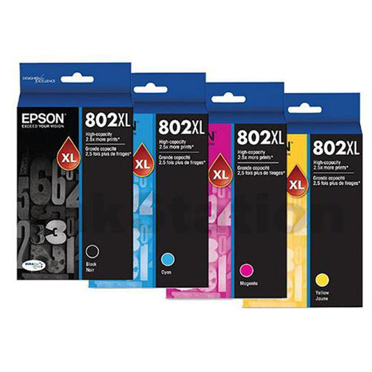 Epson 802XL Genuine Value Pack High Capacity 4-Inks