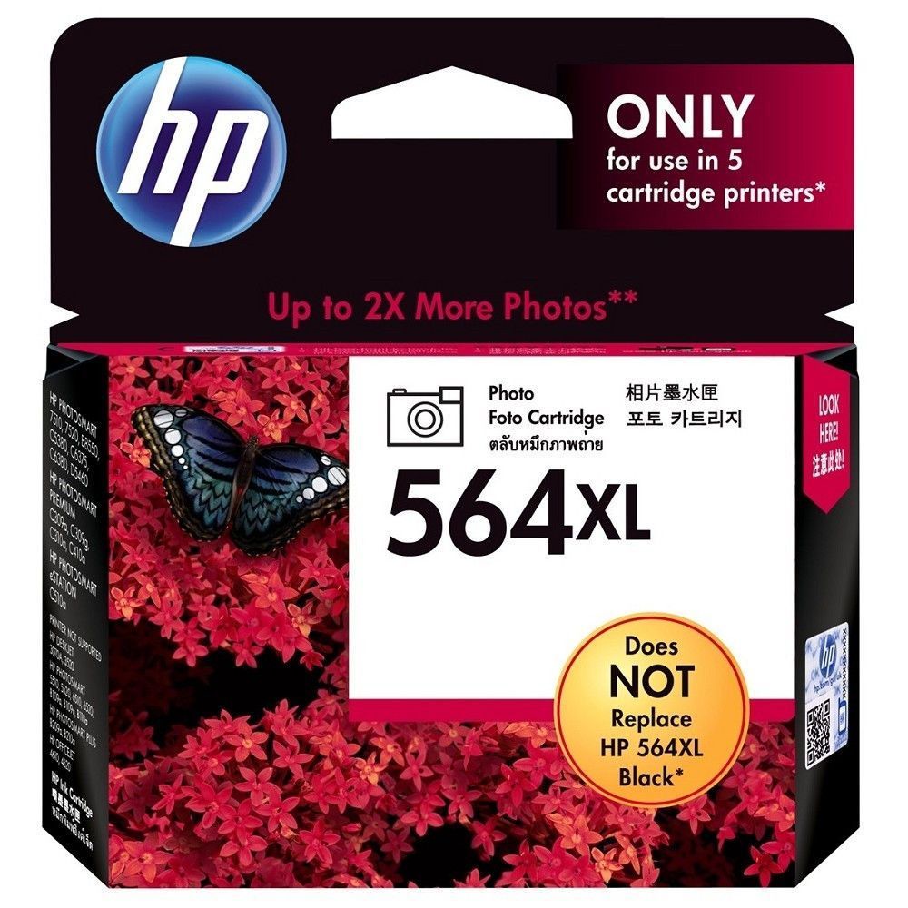 HP 564XL PHOTO BLACK GENUINE HIGH CAPACITY INK CB322WA.