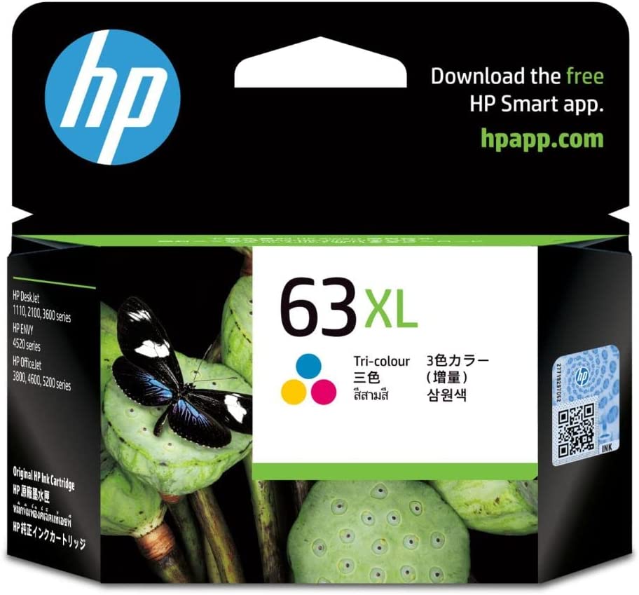 HP 63 XL COLOUR GENUINE HIGH CAPACITY ORIGINAL INK CARTRIDGE.