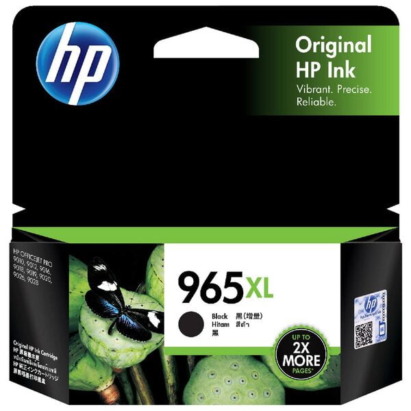 HP 965XL BLACK GENUINE HIGH CAPACITY ORIGINAL INK CARTRIDGE.