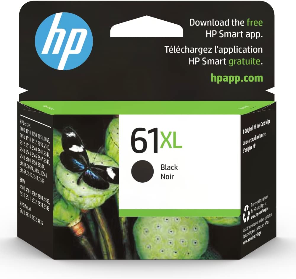 HP 61XL GENUINE  BLACK ORIGINAL HIGH CAPACITY CH563WA.