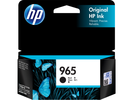 HP 965 BLACK GENUINE INK CARTRIDGE.