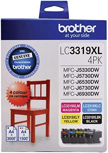 Brother LC-3319XL Genuine 4-Ink High Capacity Value Pack. FREE DELIVERY.