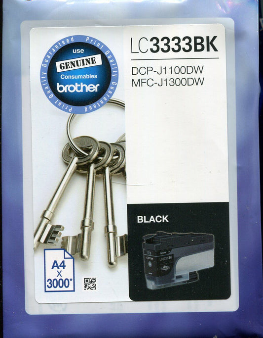 BROTHER LC-3333 BLACK GENUINE INK CARTRIDGE.