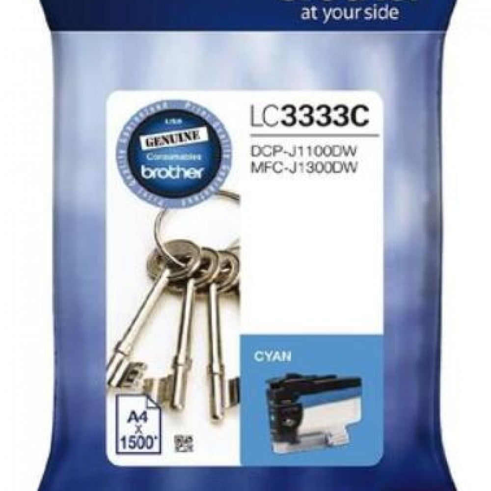 BROTHER LC-3333 CYAN GENUINE INK CARTRIDGE.