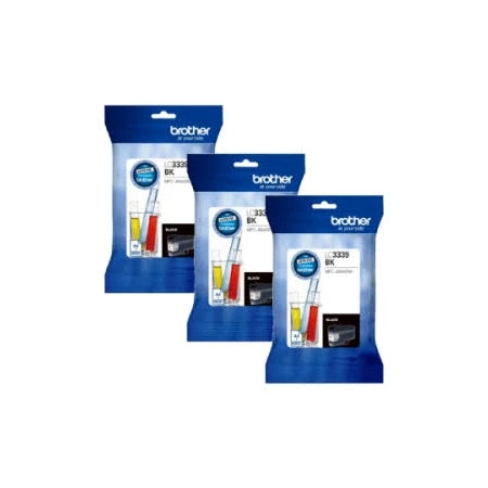 BROTHER LC-3339XL BLACK GENUINE HIGH CAPACITY TRIPLE 3-INK PACK.