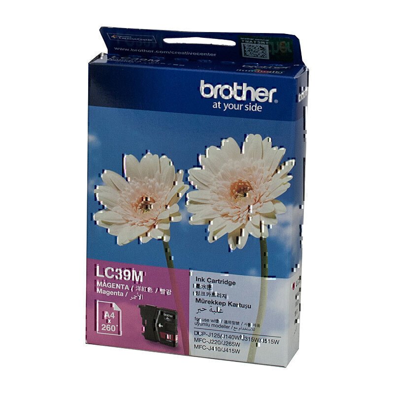 BROTHER LC39 MAGENTA GENUINE INK CARTRIDGE.