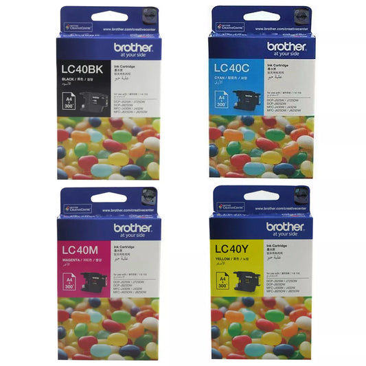 BROTHER LC-40 GENUINE 4-INK VALUE PACK.